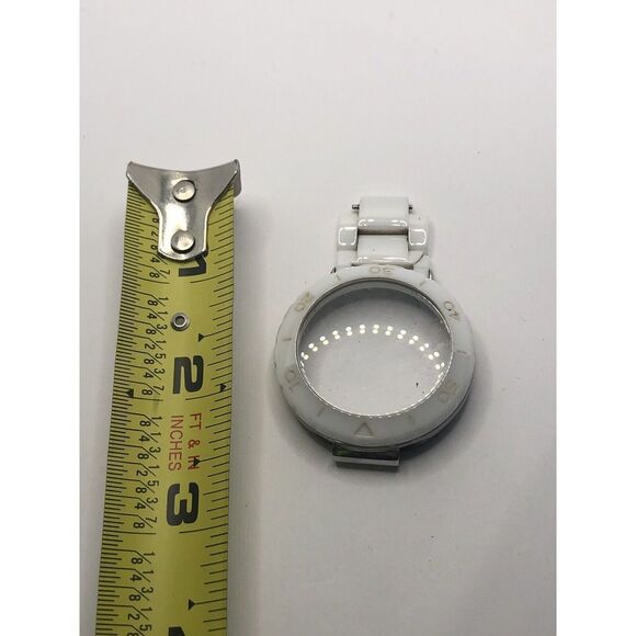 Michael Kors Watch Parts White Ceramic W/Crystal Case 40mm Band Links 20mm GY393 - Picture 1 of 9